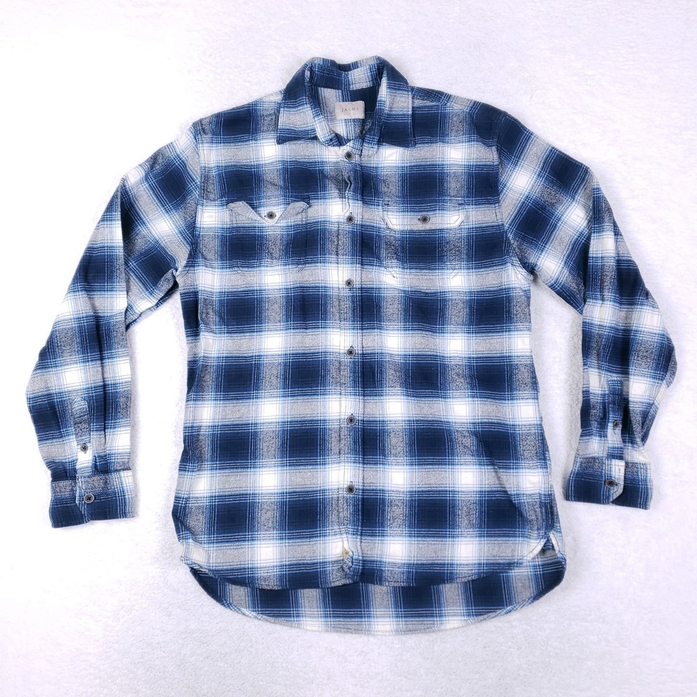 Jachs NY Heritage‎ Plaid Flannel Shirt Size XL Blue